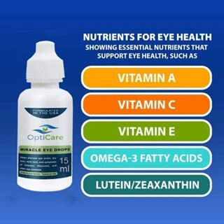 OPTICARE Miracle Eyedrops and Lutien 15ml without box.